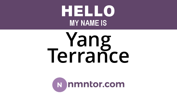 Yang Terrance