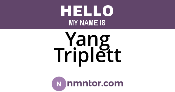 Yang Triplett