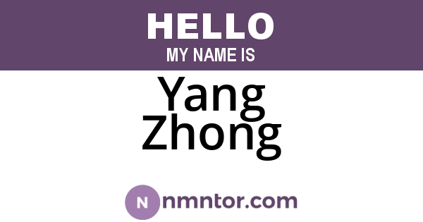 Yang Zhong