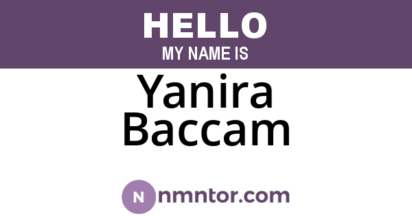Yanira Baccam