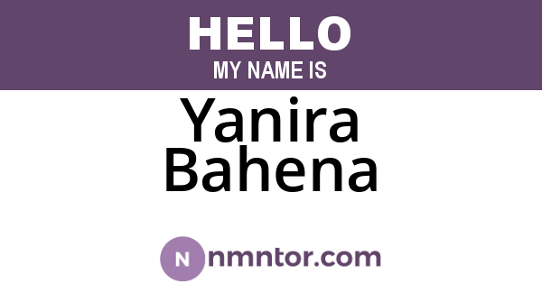 Yanira Bahena