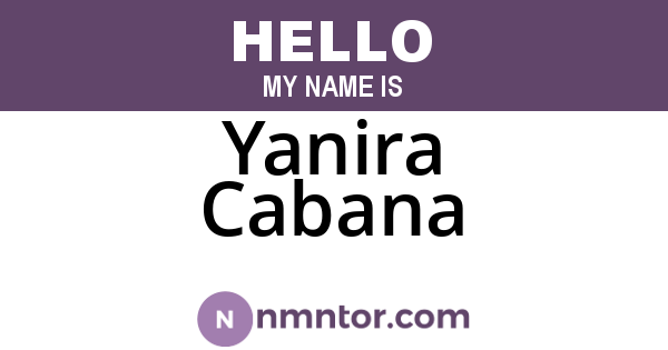 Yanira Cabana