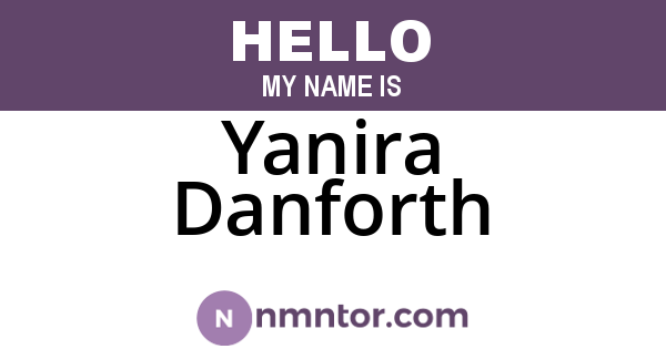 Yanira Danforth