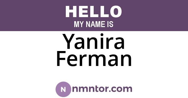 Yanira Ferman