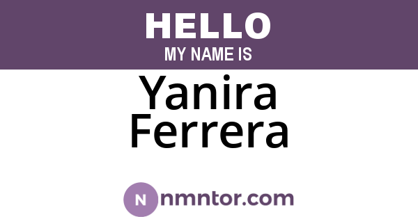 Yanira Ferrera