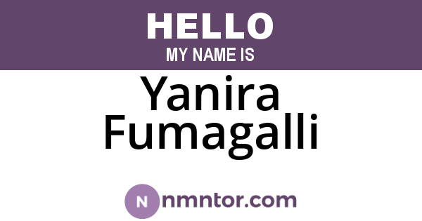 Yanira Fumagalli