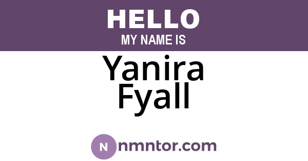 Yanira Fyall