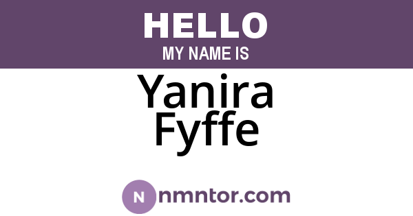 Yanira Fyffe