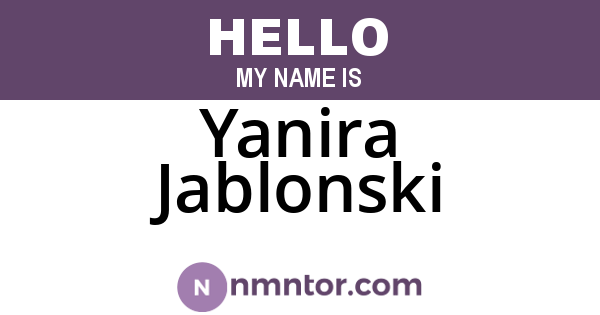 Yanira Jablonski