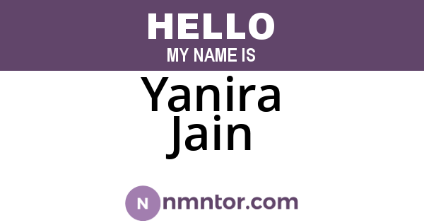 Yanira Jain