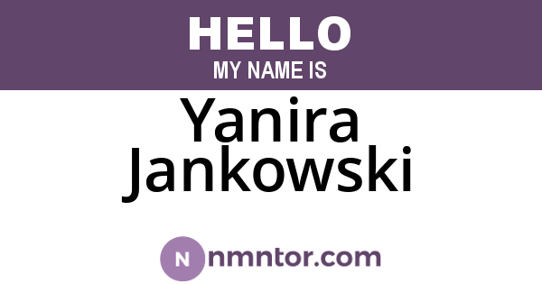 Yanira Jankowski
