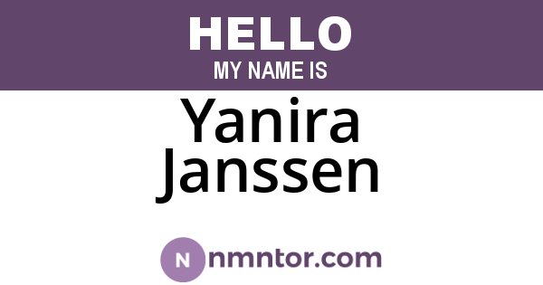 Yanira Janssen