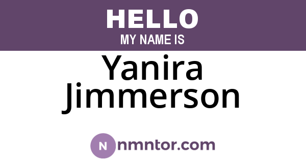 Yanira Jimmerson
