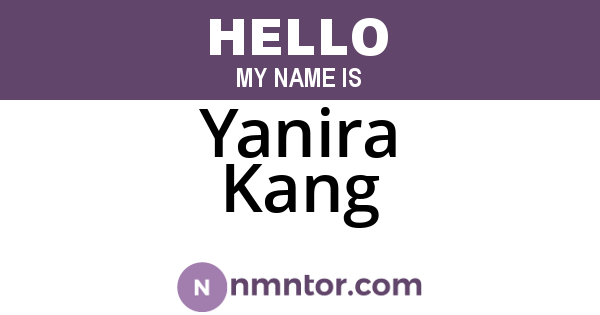 Yanira Kang