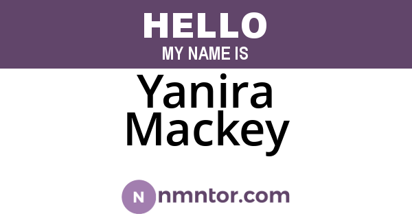 Yanira Mackey