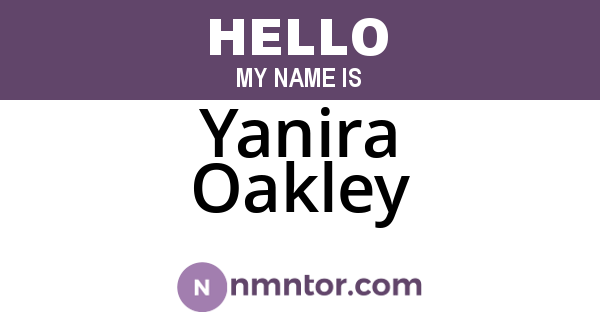 Yanira Oakley