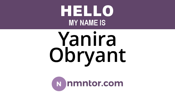 Yanira Obryant