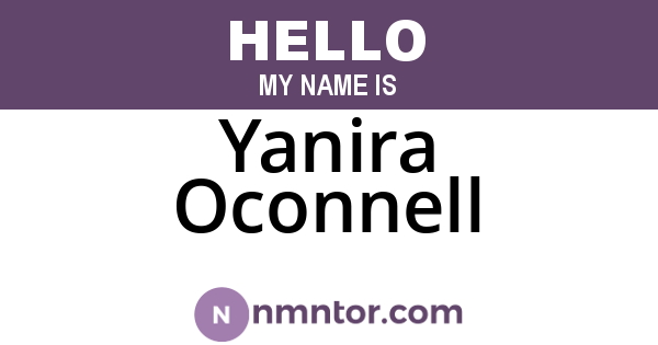Yanira Oconnell