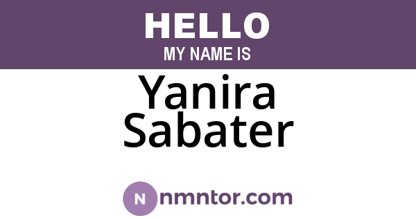 Yanira Sabater