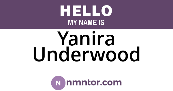 Yanira Underwood