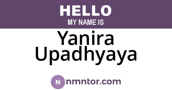 Yanira Upadhyaya