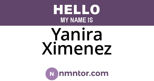 Yanira Ximenez