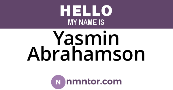 Yasmin Abrahamson