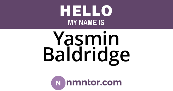 Yasmin Baldridge