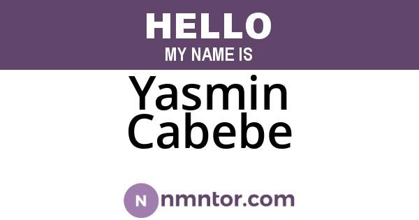 Yasmin Cabebe