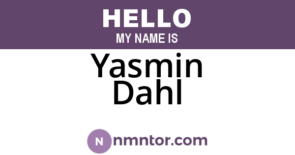 Yasmin Dahl
