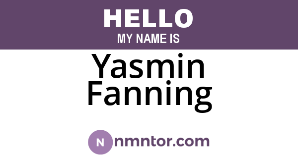 Yasmin Fanning