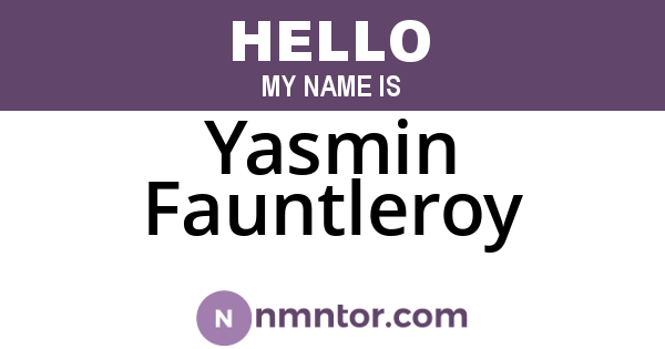 Yasmin Fauntleroy