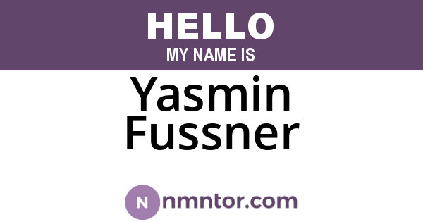 Yasmin Fussner