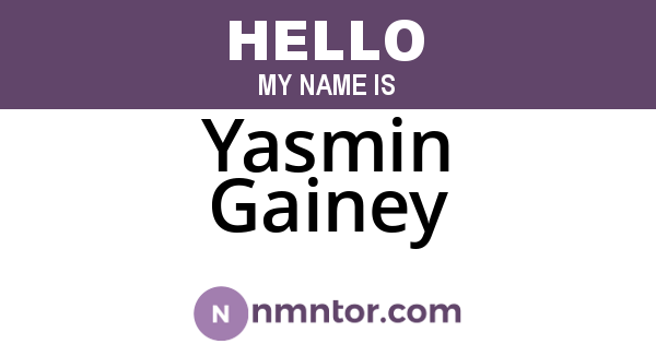 Yasmin Gainey