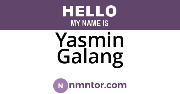Yasmin Galang