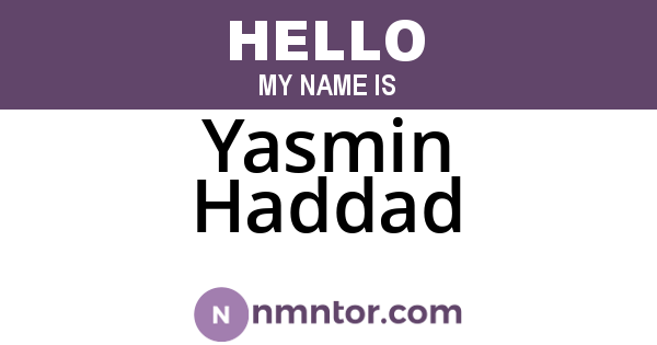 Yasmin Haddad