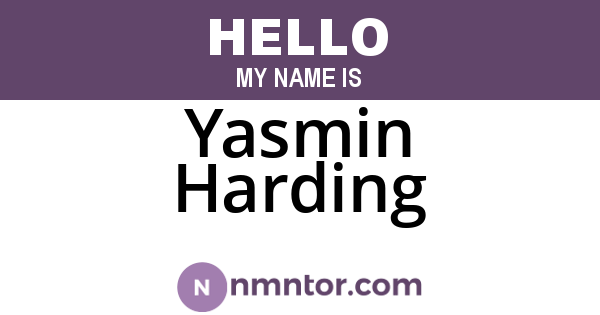 Yasmin Harding
