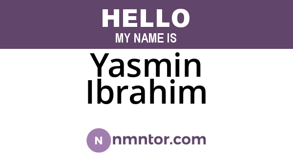 Yasmin Ibrahim