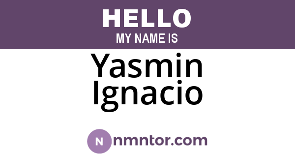 Yasmin Ignacio