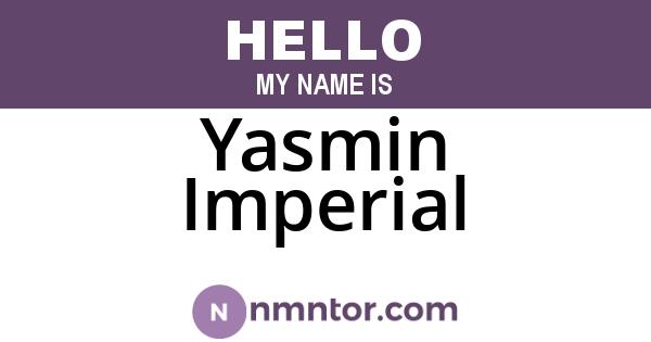 Yasmin Imperial