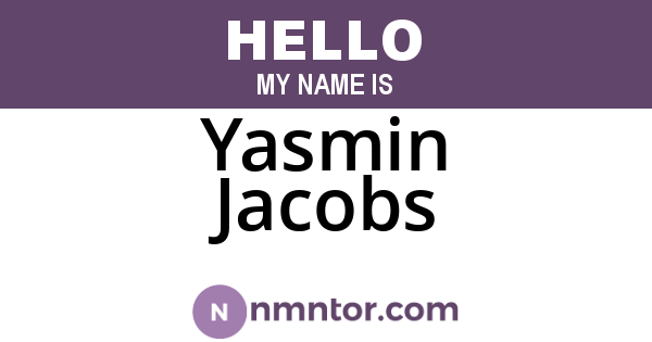 Yasmin Jacobs
