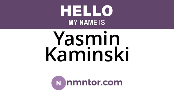 Yasmin Kaminski