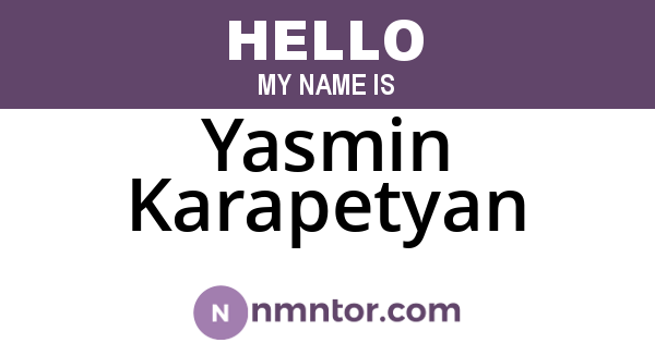 Yasmin Karapetyan