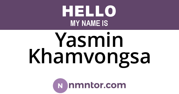 Yasmin Khamvongsa