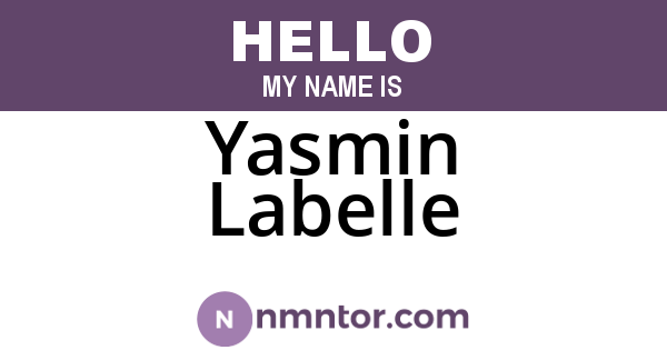Yasmin Labelle