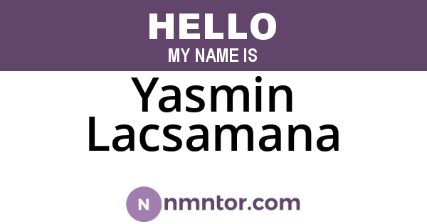 Yasmin Lacsamana