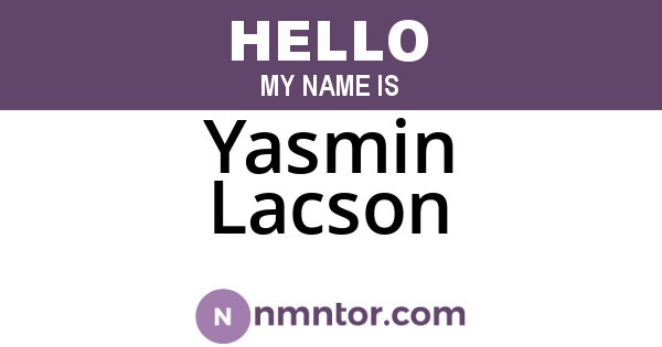 Yasmin Lacson