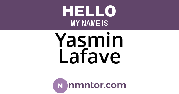 Yasmin Lafave