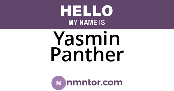 Yasmin Panther