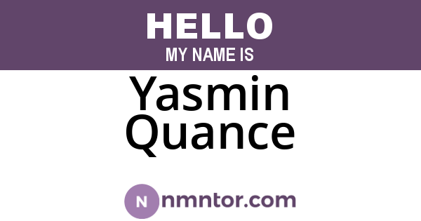 Yasmin Quance